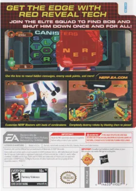 NERF N-Strike Elite box cover back